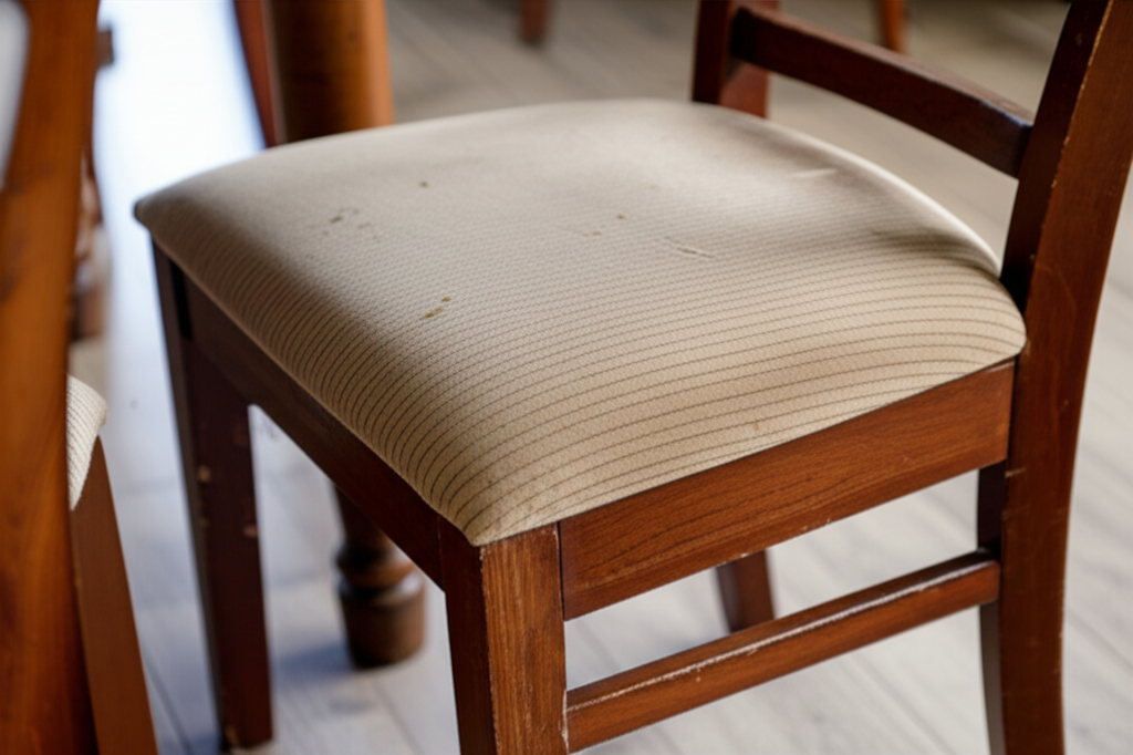 Chair before cleaning